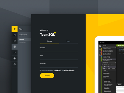 TeamSQL Redesign app database design desktop app layout teamsql ui ux