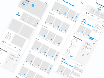 Lo-Fi Wireframes for an E-commerce e commerce information arquitecture low fidelity prototype prototyping restaurant ui uxdesign wireframing