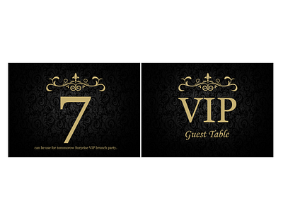 Wedding Invitation Concept - VIP Guest Table