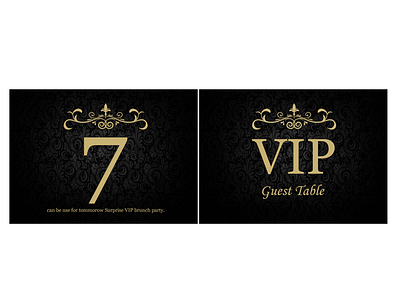 Wedding Invitation Concept - VIP Guest Table