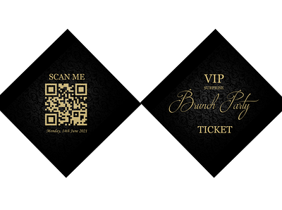 Wedding Invitation Concept Brunch Party Ticket