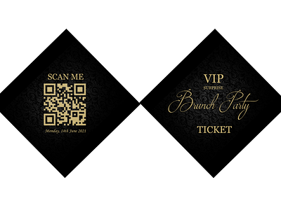 Wedding Invitation Concept Brunch Party Ticket