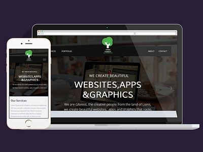 One Page Portfolio responsive website one page website portfolio website responsive website