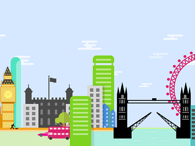 London vector art art building clock tower london london bridge river tower vector