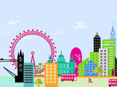 London vector art part -1 art bridge building illustration london london eye tower vector