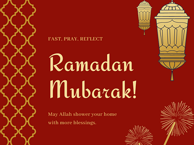 Ramadan Facebook Post design typography