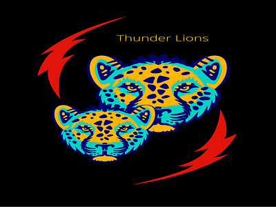 Thunder Lions T Shirt 16 12 design