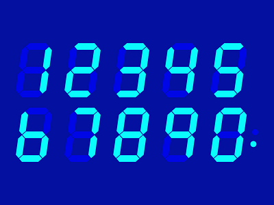 LCD Numbers digit eps lcd numbers
