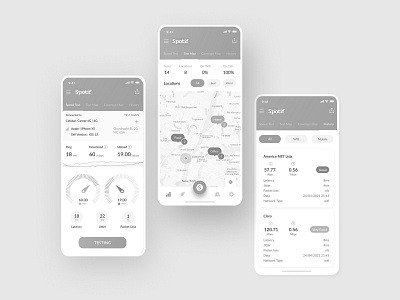 Spotif Speed Test Mobile app design