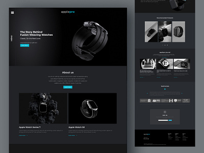 Applepro Watch Website UI exploration app design ui ui design uidesign uiux watch watch website website design