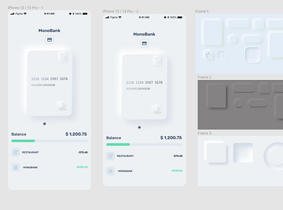 Newmorphism in Fintech app design fintech newmorphism ui