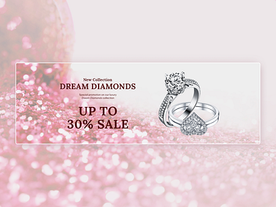 Web Banner for Jewellery Website banner ads concept design jewellery ui ux web banner web design