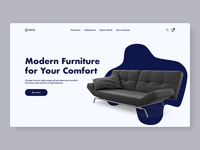 Furniture Website - Home Page Design concept design ecommerce furniture homepage interior logo online store sofa ui ux web design website design