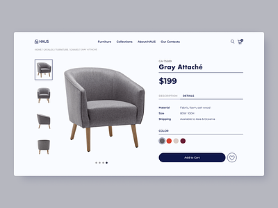 Furniture Website - Product Page Design chair decor design ecommerce ecommerce design furniture interior minimal online store product ui ux web web design