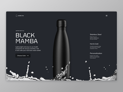 Drinking Bottle Website Design