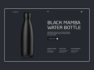 Water Bottle Website Design