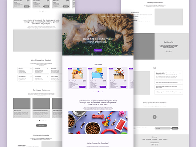 Pet Products - Landing Page Prototype & Design Concept