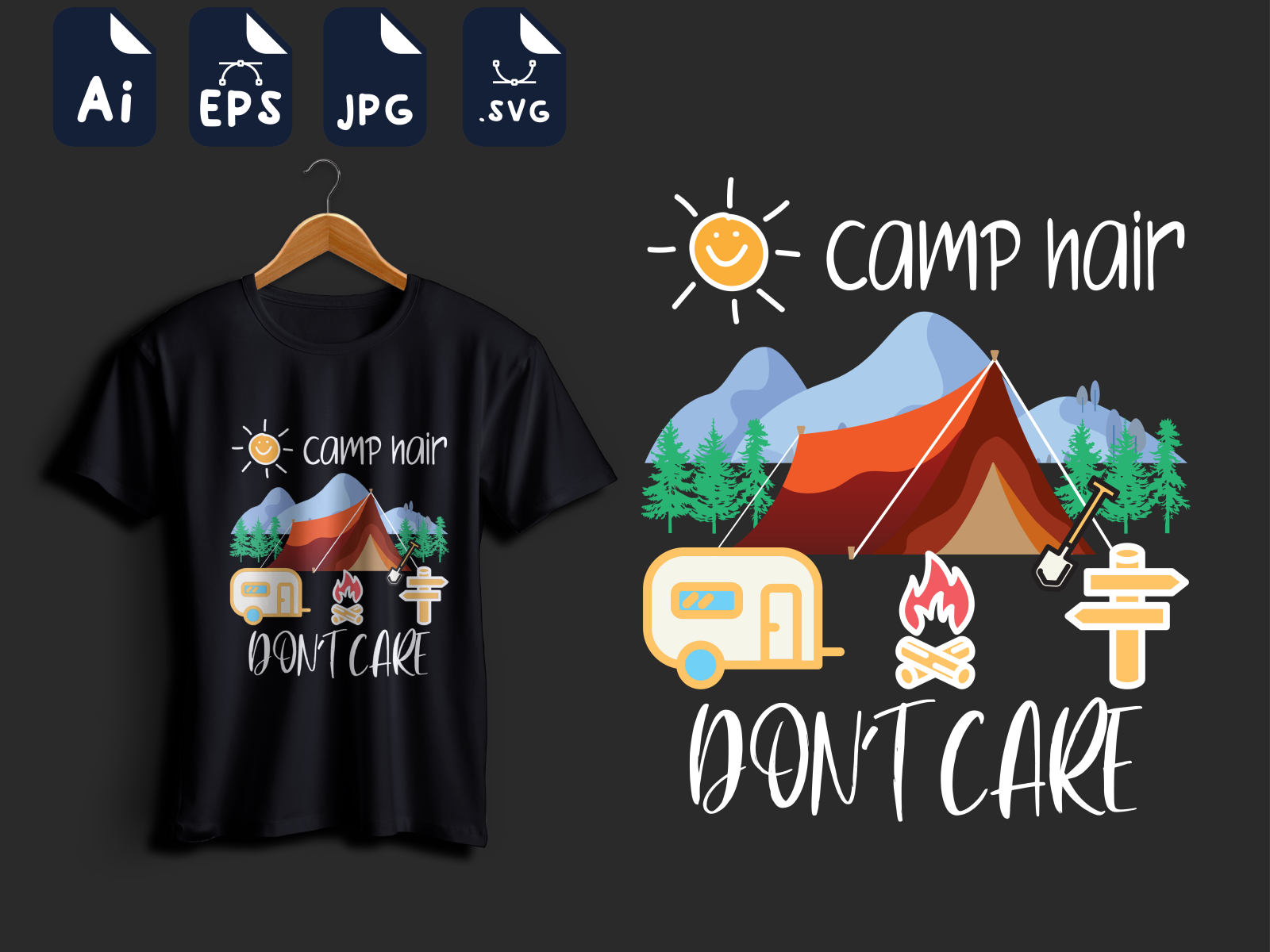 camping t-shirt by hm herok on Dribbble