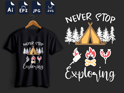 camping t-shirt camping t shirt design illustration t shirt t shirt design t shirts typography