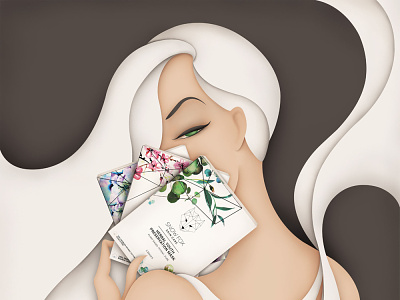 Wai illustration for Lady Snow Fox skincare
