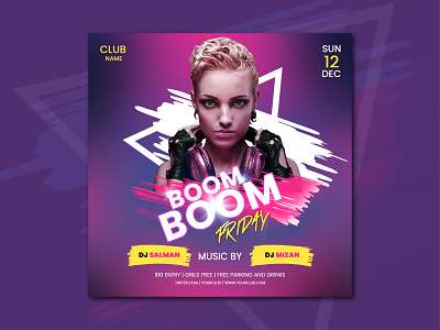 Boom Boom Friday Social Post Design