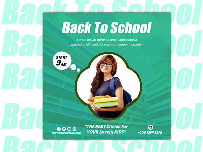 Social Media Banner | Social Media Post Design | Back to School