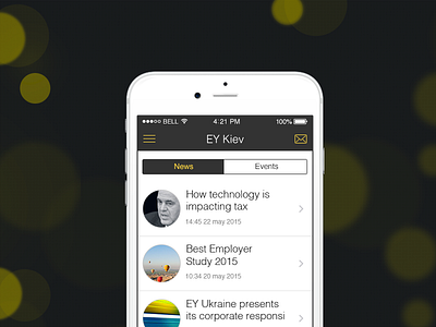News / Events app design design icon ios ios mobile logo uxui