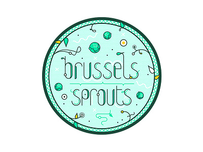 Brussels Sprouts badge brussels illustration sprouts