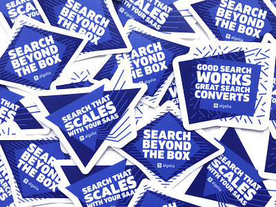 New Algolia Stickers algolia api e commerce saas search searchbox stickers swags