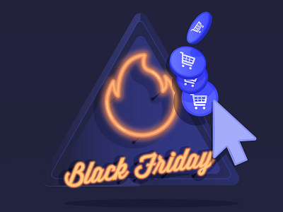 Black Friday - Algolia algolia black friday ecommerce illustration neon online shopping sales search sign