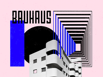 100 years of Bauhaus bauhaus digital retro vector