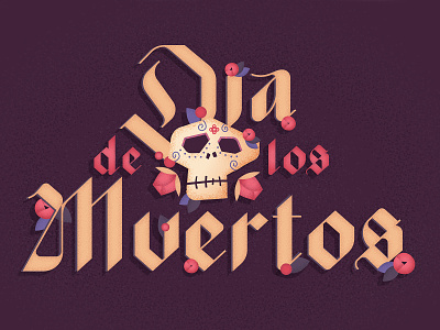 Dia de los Muertos dia de los muertos halloween illustration lettering mariachi retro skull texture vintage