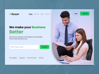 Byapar: Agency for improvising your Business agency app branding business byapar design digital digital agency illustration logo nepal nepali typography ui ux vector