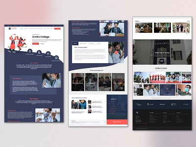 Arniko College: Full Landing page of College arniko branding broken grid college design graphic design illustration institution kathmandu logo nepal nepali trend trends typography ui ux vector web design website