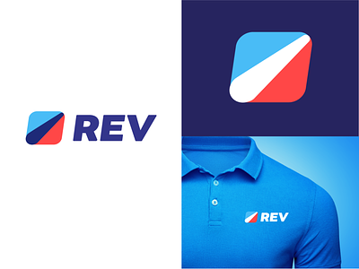 REV Broadband brand logo logotype speed tachometer technology telecom telecommunication telecommunications