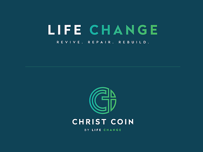Life Change gradient logo mark religious