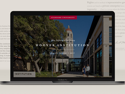 Hoover Institution Annual Report annual report digital nonprofit web design