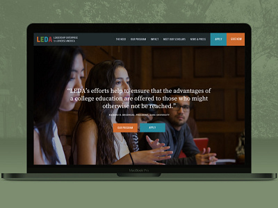 LEDA Website education nonprofit web design website