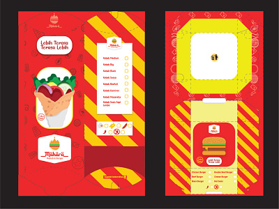 Burger & Kebab branding burito food illustration kebab meat packaging