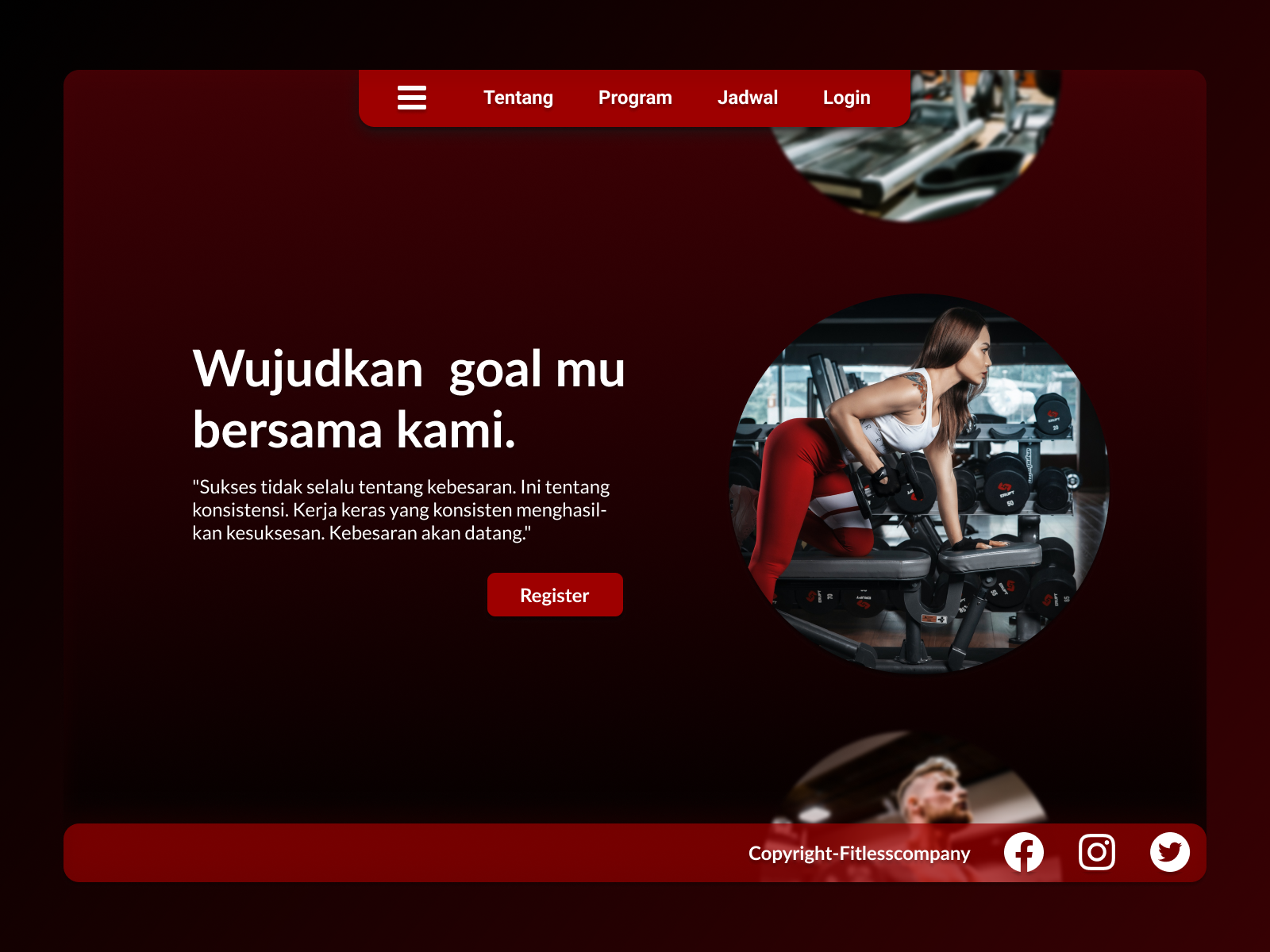 Gym Website Design by Mc affandi on Dribbble