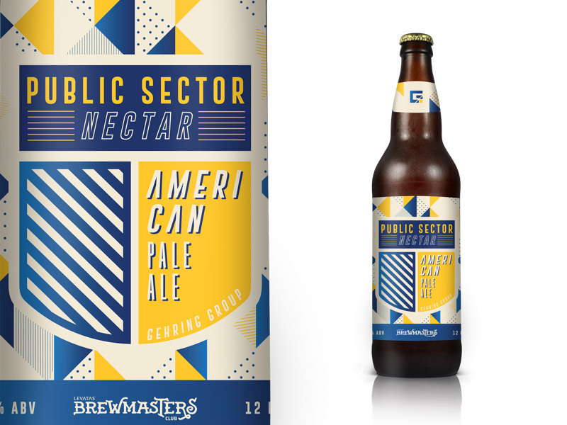 Gehring Group Beer Label pale ale geometric public sector graphic design packaging label beer