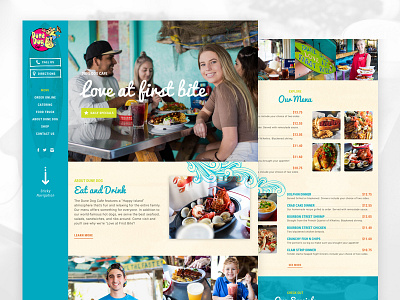 Love at First Bite bar beach restaurant ui website