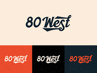 80 West agency branding logo vintage