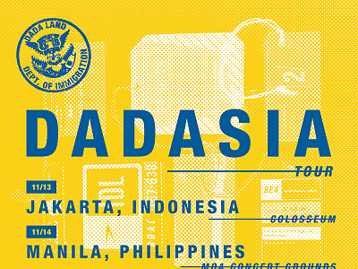 DADASIA Tour asia dada life dadasia tour halftone indonesia philippines poster texture tour poster travel