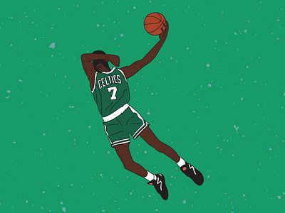 No Look Dunk basketball boston boston celtics celtics dee brown dunk green illustration slam dunk slam dunk contest