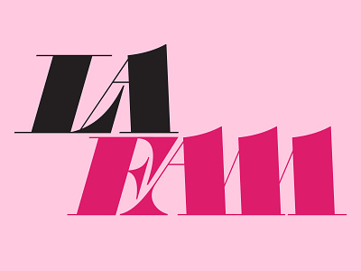 LA FAM font lettering logo type