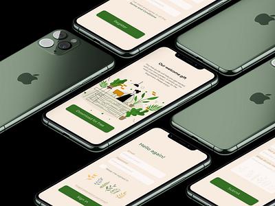 App for the local floristic shop app design graphic design illustration typography ui ux