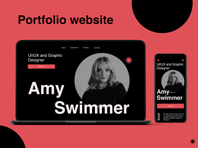 Portfolio website contrast cv design designs mobile personal portfolio swiss typography ui ux website