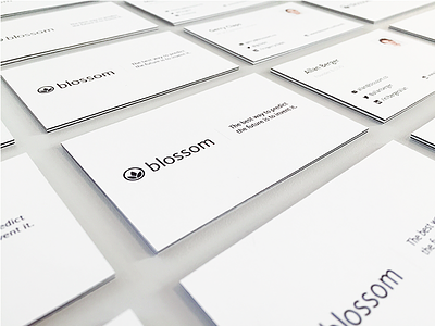 New Blossom Business Cards blossom brand business business cards hello identity kievit minimalistic print simple simplicity team identity