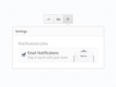 Email Notifications Setting activity archive beta buttons email envelope icon mail notification pill settings team